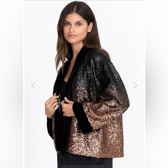 NWT JOHNNY WAS SEQUIN DORIAN KIMONO - Picture 4 of 14